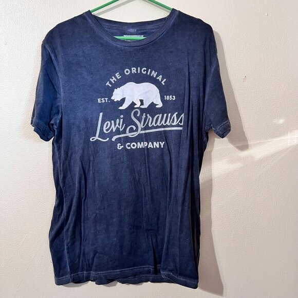 Levis Other - Levi's Levi Strauss & Co 100% Cotton Blue Washed Short Sleeve T-shirt Men's size